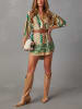 Milan Kiss Kleid in Beige/ Grün