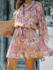 Milan Kiss Jurk lichtroze/creme/wit