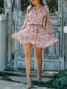 Milan Kiss Jurk lichtroze/creme/wit