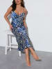 Milan Kiss Kleid in Blau/ Weiß