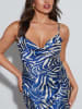 Milan Kiss Kleid in Blau/ Weiß