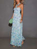Milan Kiss Kleid in Hellblau/ Weiß/ Lila