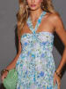 Milan Kiss Kleid in Hellblau/ Weiß/ Lila