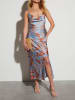 Milan Kiss Kleid in Hellblau/ Hellbraun