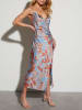 Milan Kiss Kleid in Hellblau/ Hellbraun