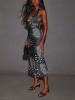 Milan Kiss Jurk zwart/wit