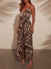 Milan Kiss Jumpsuit in Braun/ Beige
