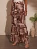 Milan Kiss Broek bruin/wit