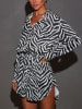 Milan Kiss Jurk wit/zwart