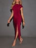 Milan Kiss Kleid in Bordeaux