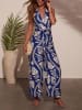 Milan Kiss Jumpsuit in Blau/ Weiß