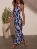 Milan Kiss Jumpsuit in Blau/ Weiß