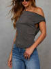 Milan Kiss Top w kolorze antracytowym