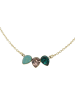 Otazu Vergulde ketting met Swarovski kristallen - (L)42 cm