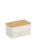 Zeller Voorraadpot "Flowers" crème - (B)20 x (H)9,5 x (D)12,5 cm