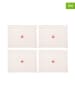 Benetton 4er-Set: Tischsets in Creme/ Rot - (L)35 x (B)45 cm