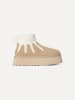UGG Skórzane botki "Classic Mini Dipper Sunwave" w kolorze beżowo-białym