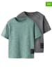 name it 2er-Set: Shirts "Fredery" in Grün/ Grau