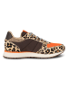 WODEN Leren sneakers "Ronja Cowhair" bruin