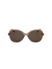 Polaroid Unisex-Sonnenbrille in Beige/ Braun