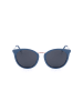 Polaroid Damen-Sonnenbrille in Blau-Roségold/ Grau