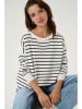 Kaffe Pullover "Lizza" in Weiß/ Schwarz