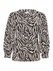 Kaffe Longsleeeve "Lvanna" in Schwarz/ Creme