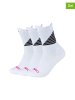 camano 3er-Set: Sportsocken in Weiß/ Schwarz/ Pink