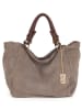 Lucca Baldi Leder-Shopper "Gimignano" in Taupe