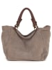 Lucca Baldi Leder-Shopper "Gimignano" in Taupe