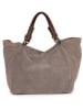 Lucca Baldi Leder-Shopper "Gimignano" in Taupe