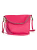 Lucca Baldi Leder-Umhängetasche "Cetona" in Pink - (B)24 x (H)18 x (T)4 cm