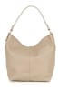 Lucca Baldi Leder-Schultertasche "Carrara" in Beige - (B)36 x (H)28 x (T)12 cm