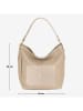 Lucca Baldi Leder-Schultertasche "Carrara" in Beige - (B)36 x (H)28 x (T)12 cm