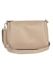 Lucca Baldi Leder-Umhäbgetasche "Melfi" in Beige - (B)26 x (H)19 x (T)9 cm