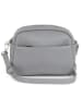 Lucca Baldi Leder-Umhängetasche "Cascina" in Grau - (B)22 x (H)18 x (T)9 cm