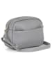 Lucca Baldi Leder-Umhängetasche "Cascina" in Grau - (B)22 x (H)18 x (T)9 cm