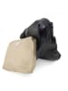 Lucca Baldi Leren shopper "Catanzaro" zwart - (B)46 x (H)35 x (D)5 cm