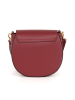 Lia Biassoni Leder-Umhängetasche "Accesa" in Bordeaux - (B)24 x (H)18 x (T)12 cm