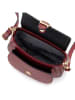 Lia Biassoni Leder-Umhängetasche "Accesa" in Bordeaux - (B)24 x (H)18 x (T)12 cm