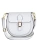 Lia Biassoni Leren schoudertas "Accesa" wit - (B)24 x (H)18 x (D)12 cm