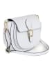 Lia Biassoni Leren schoudertas "Accesa" wit - (B)24 x (H)18 x (D)12 cm