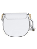 Lia Biassoni Leder-Umhängetasche "Accesa" in Weiß - (B)24 x (H)18 x (T)12 cm