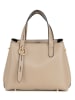 Lia Biassoni Leder-Henkeltasche "Verney" in Beige - (B)28 x (H)21 x (T)12 cm