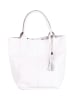 Pia Sassi Leder-Schultertasche "Monte Cimone" in Weiß - (B)25 x (H)38 x (T)17 cm