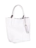 Pia Sassi Leder-Schultertasche "Monte Cimone" in Weiß - (B)25 x (H)38 x (T)17 cm