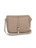 Pia Sassi Leren schoudertas zandkleurig - (B)25 x (H)23 x (D)7 cm