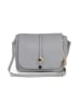 Pia Sassi Leder-Umhängetasche "Monte Avella"  in Grau - (B)25 x (H)23 x (T)7 cm