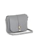 Pia Sassi Leder-Umhängetasche "Monte Avella"  in Grau - (B)25 x (H)23 x (T)7 cm