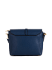 Pia Sassi Leder-Umhängetasche "La Marmora" in Dunkelblau - (B)25 x (H)19 x (T)8 cm